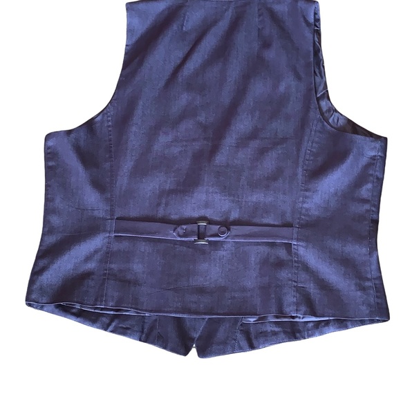 Willi Smith Brown Button Vest Women’s XL Satin Lined Tailored Dressy Career Top - Picture 10 of 11